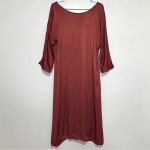 Diarte Copper Midi Shift Dress